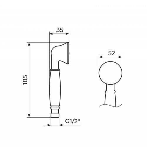 NOSTALGIJA Tuš Ručica hrom PTRNC2