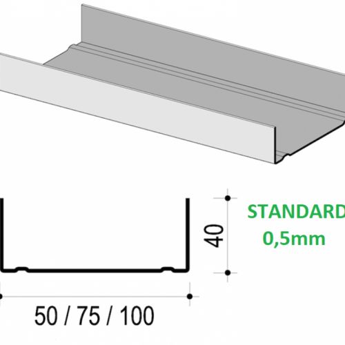 UW Profil 0.5 75 mm 3 m