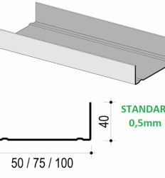 UW Profil 0.5 100 mm 4 m