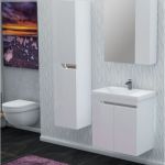 Ormarić sa ogledalom AQUA 60 R Bela 8647