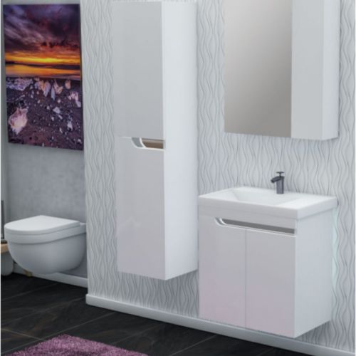 Ormarić sa ogledalom AQUA 60 R Bela 8647