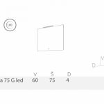 Ogledalo PERLA 75 G - Sa led lampom