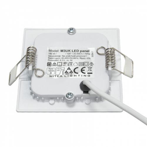 M3UK 3W 4000K beli ugradni kvadratni LED panel