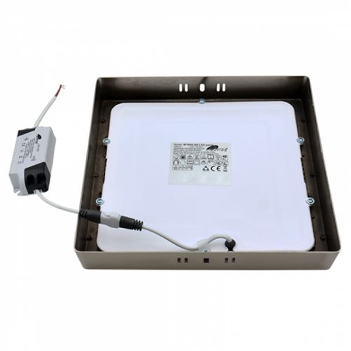 M18NK-SN 18W 4000K saten nikl nadgradni kvadratni LED panel