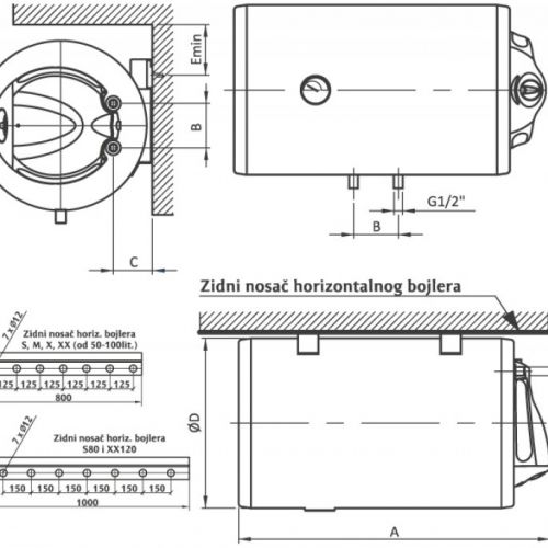 Bojler 100l TALAS XX100H