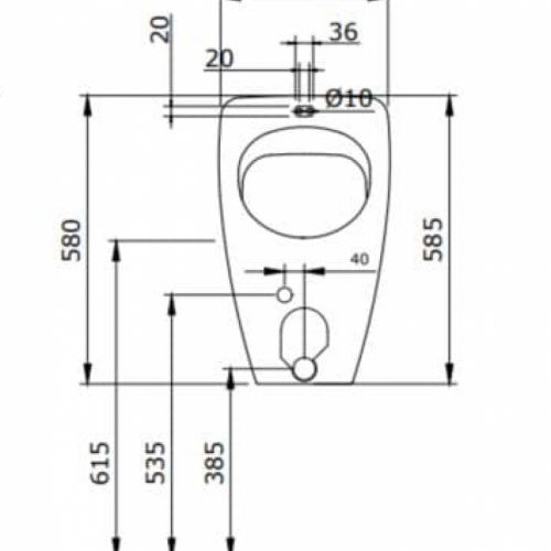 TAORMINA Pisoar Mat Crni