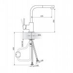 ZERRO JZ38601 Baterija za Sudoperu sa Izvlačnim Tušem