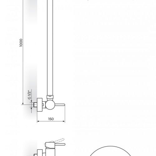 ZERRO JZ37252 baterija za kadu sa usponskim tušem