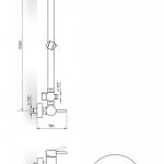 ZERRO JZ37251 baterija za kadu sa usponskim i ručnim tušem