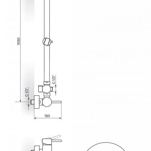 ZERRO JZ37251 baterija za kadu sa usponskim i ručnim tušem