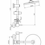 DARK JD37251 baterija za kadu sa usponskim i ručnim tušem