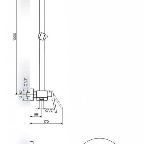 STOLZ 137251 baterija za tuš kadu sa usponskim i ručnim tušem