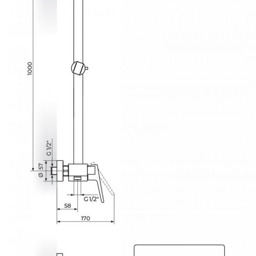 STOLZ 137252 baterija za tuš kadu sa usponskim i ručnim tušem