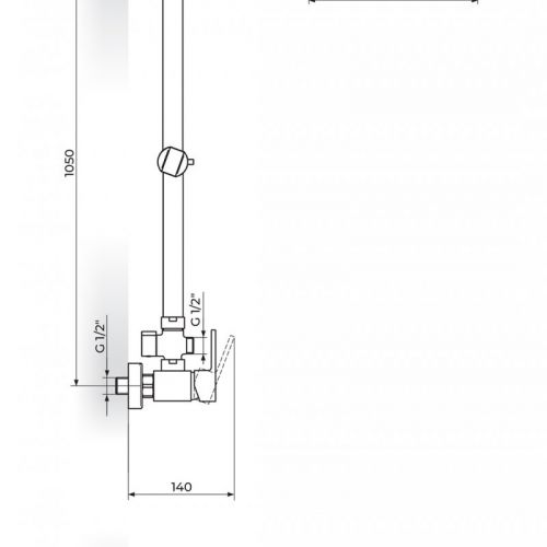 QUADRO WHITE JQ37251W baterija za tuš kadu sa usponskim i ručnim tušem - white