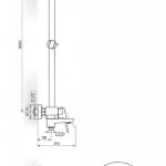 STOLZ 137351 baterija za tuš kadu sa usponskim i ručnim tušem i izlivom