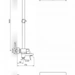 STOLZ 137352 baterija za tuš kadu sa usponskim i ručnim tušem i izlivom
