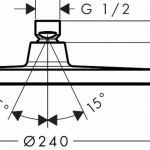 Hansgrohe Tuš ruža Crometta S 240 1F hrom 26723000