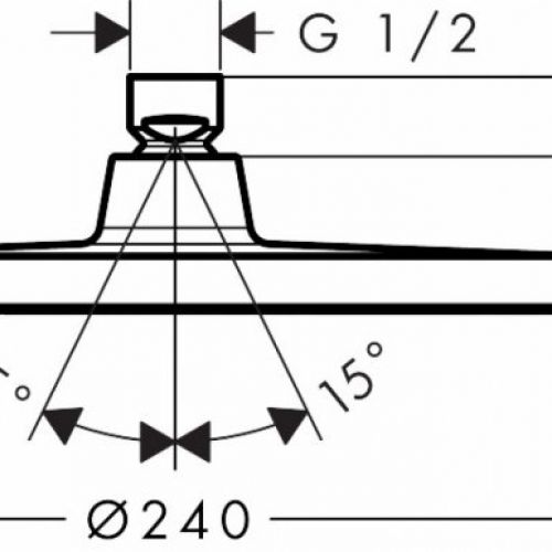Hansgrohe Tuš ruža Crometta S 240 1F hrom 26723000