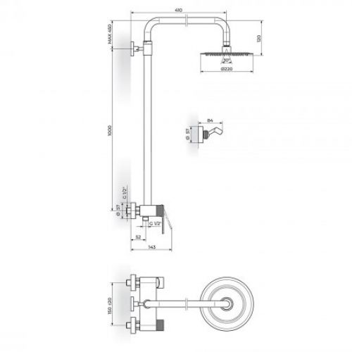 S2 GOLD 237251G baterija za usponski tuš