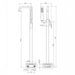 S2 GOLD 233109G stubna baterija za kadu sa ručnim tušem