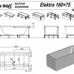 ELEKTRA kada ugradna 170x70 740680