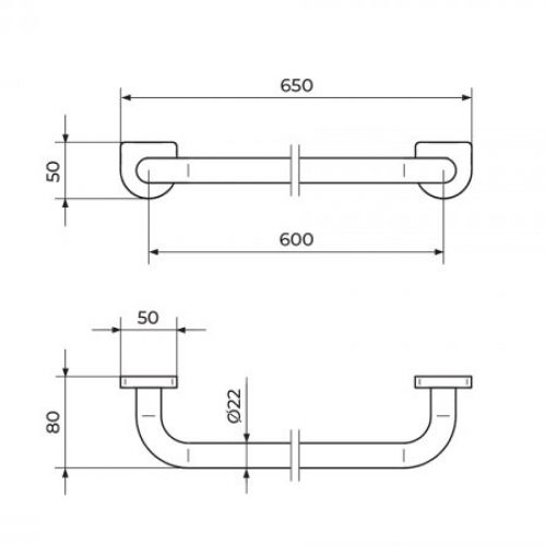 S2 CHROME 2901 držač peškira 60cm