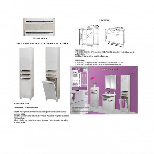 IBICA vertikala 40x190 - korpa