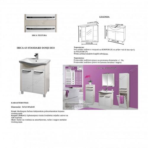 IBICA 65 STANDAR - donji deo