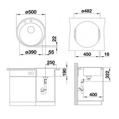 BLANCO Riona 45 crna