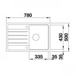 BLANCO sudopera LEGRA 45 S SILGRANIT crna