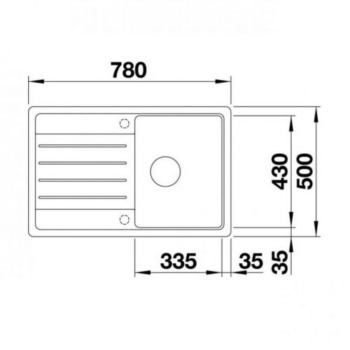 BLANCO sudopera LEGRA 45 S SILGRANIT crna