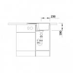 BLANCO ZIA 40 S crna 615X510/190 mm