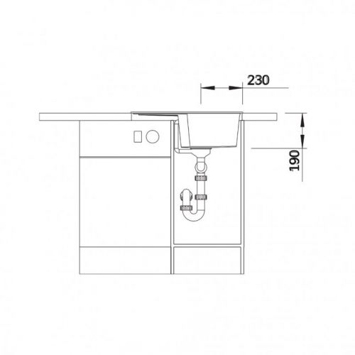 BLANCO ZIA 40 S crna 615X510/190 mm