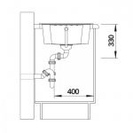 BLANCO ZIA 40 S crna 615X510/190 mm