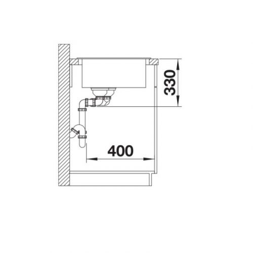 BLANCO NAYA 8 815 X 500/200 mm crna